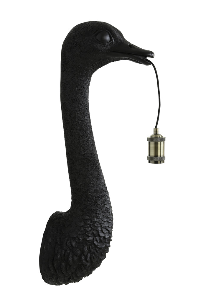 Wandlamp Ostrich Zwart