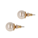 Otazu Cream Pearl Earpins - Big