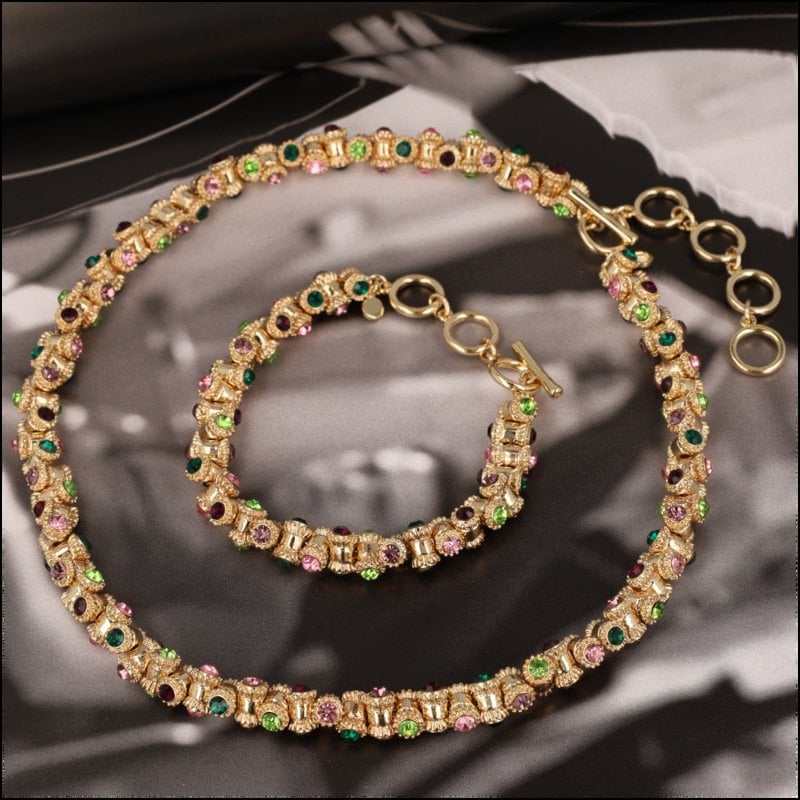 Otazu Vintage Barrel Bracelet Multicolor - Gold