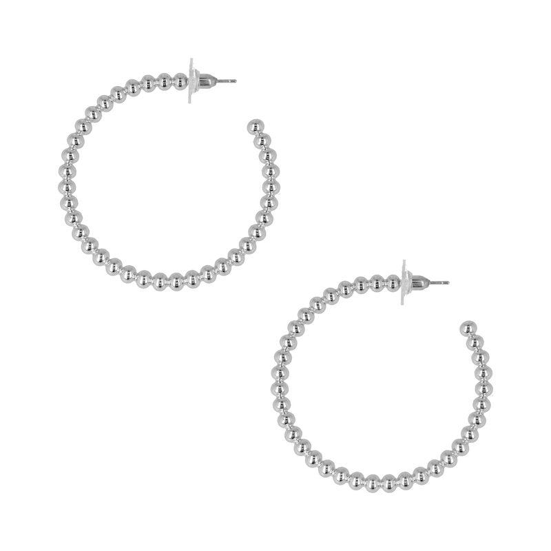 Divine Rhodium Bubble Hoops