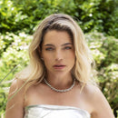 Otazu Vintage Barrel Necklace - Rhodium