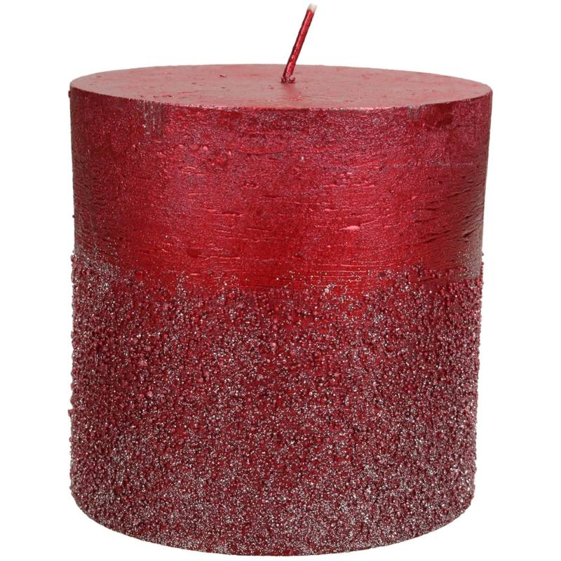 Candle Glitter Rood