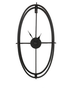 Wandklok ovaal pendo zwart