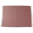 Plaid Throw Cotton Pink