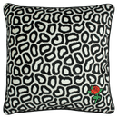 Sierkussen Red Rose 50 x 50 Zwart