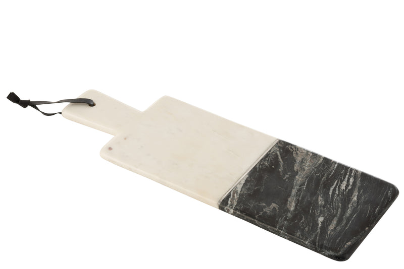 J-Line snijplank marmer zwart wit recht