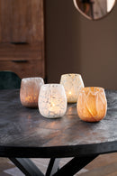 Theelicht SYLAS glas donker karamel