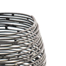 Waxinelichthouder metaal zwart