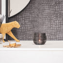 Waxinelichthouder metaal zwart