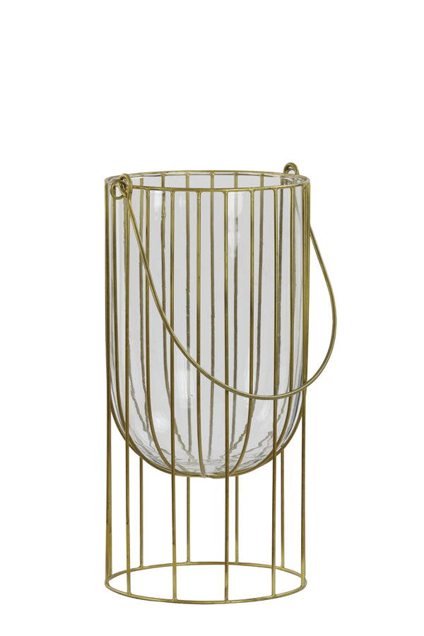 Light en Living Windlicht SIBANI goud-glas helder