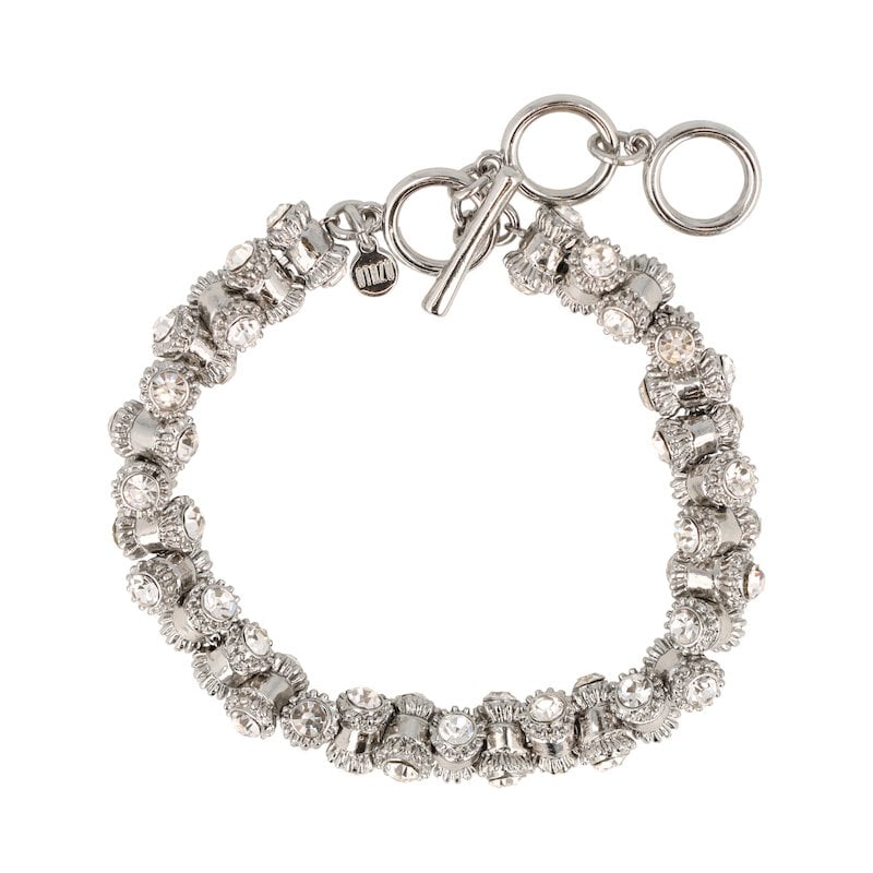 Otazu Vintage Barrel Bracelet - Rhodium