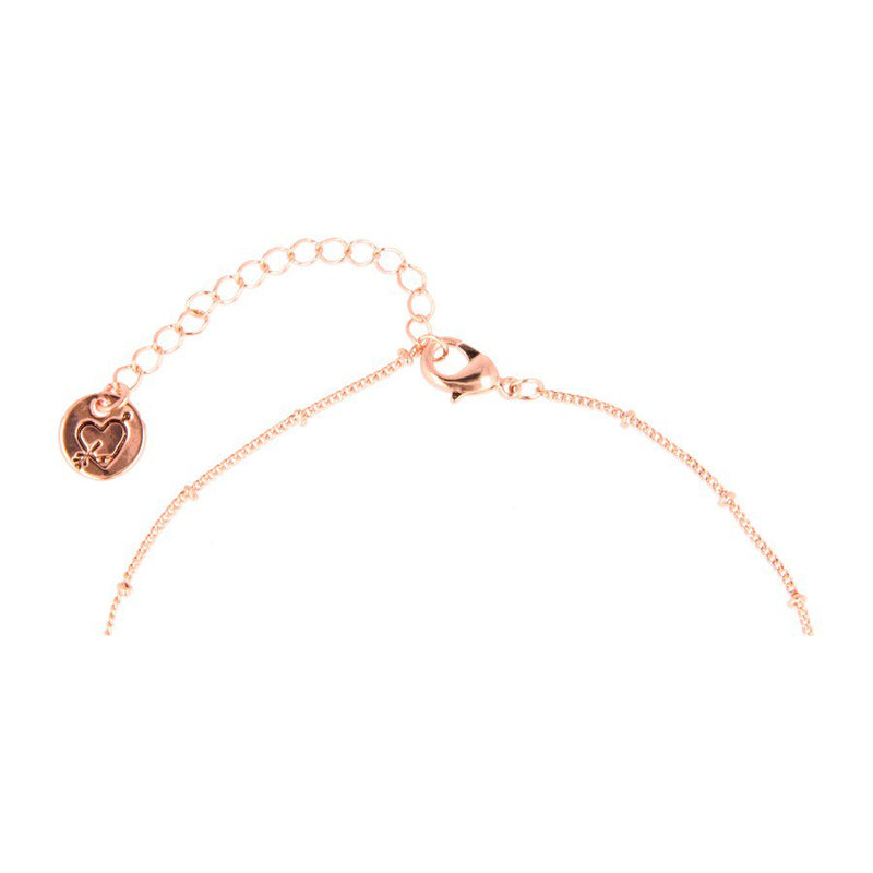 Flower Disc Necklace Rosé Gold