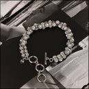 Otazu Vintage Barrel Bracelet - Rhodium