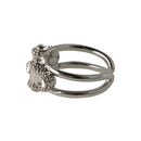 Otazu Vintage Barrel Ring - Rhodium
