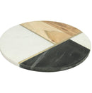 Snijplank marmer/hout rond