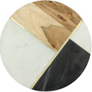 Snijplank marmer/hout rond